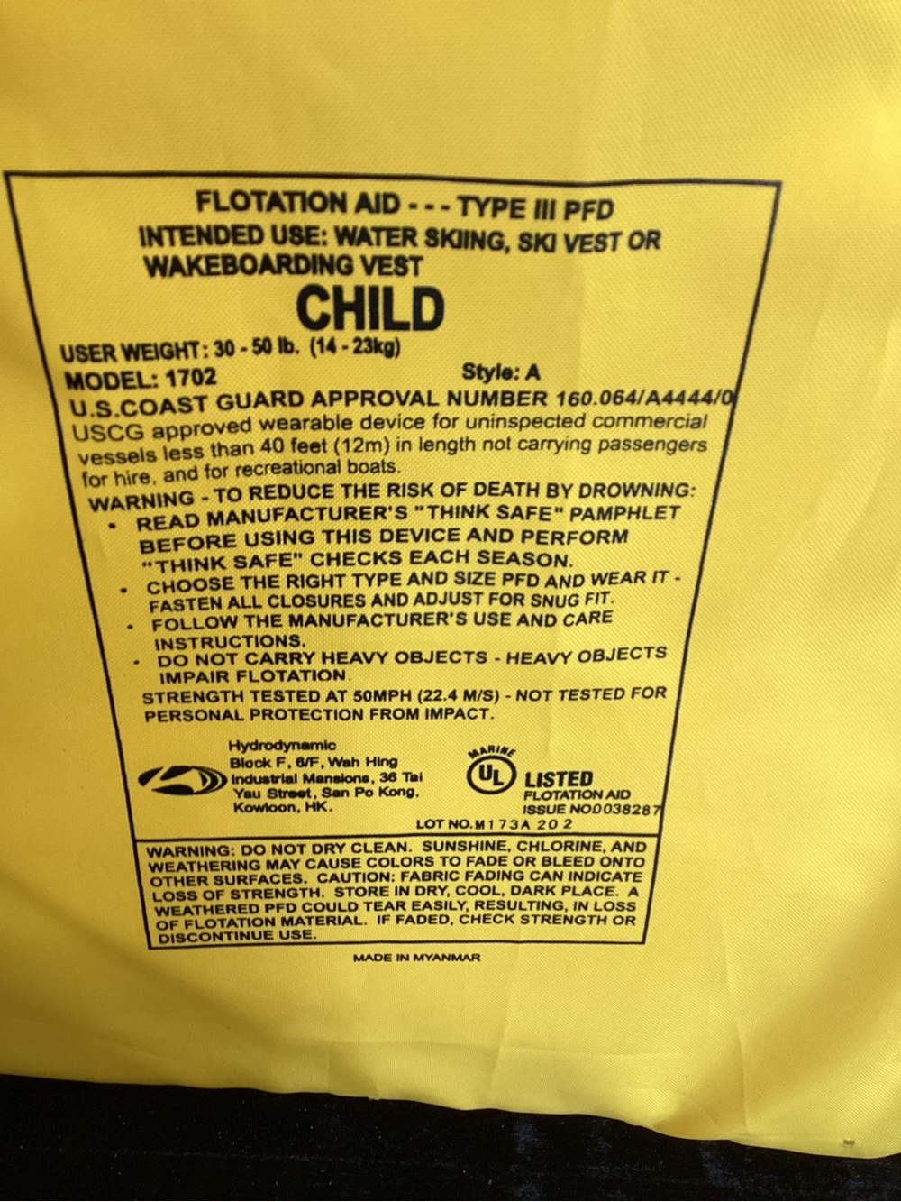 Kids Life Vest Floatation Device Aid (30-50lbs) - Picture 5 of 8